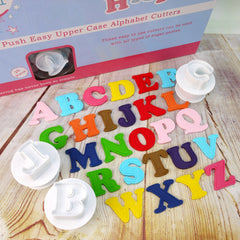 ORIGINAL LARGE EASY PUSH  LETTERS/ALPHABET PLUNGER CUTTERS SET