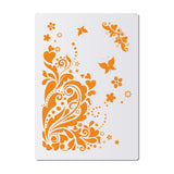 A4 FLOWERS AND BUTTERFLIES STENCILS