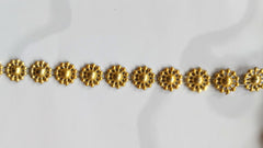 GOLD  PEARL ROUND FLOWER RIBBON