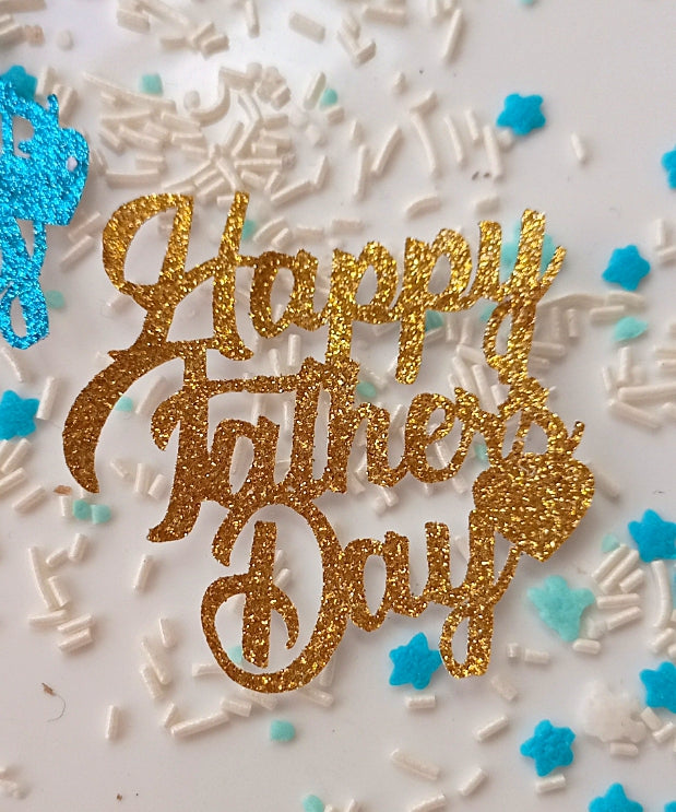 FATHERS DAY GLITTER PAPER TOPPER