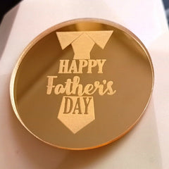 GOLDEN HAPPY FATHERS DAY MESSAGE DISC TOPPER 1Pc