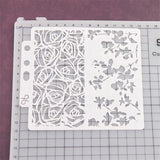 MINI ROSES MOTIF WITH FLOWERS COOKIE STENCIL 13 BY 13 CM