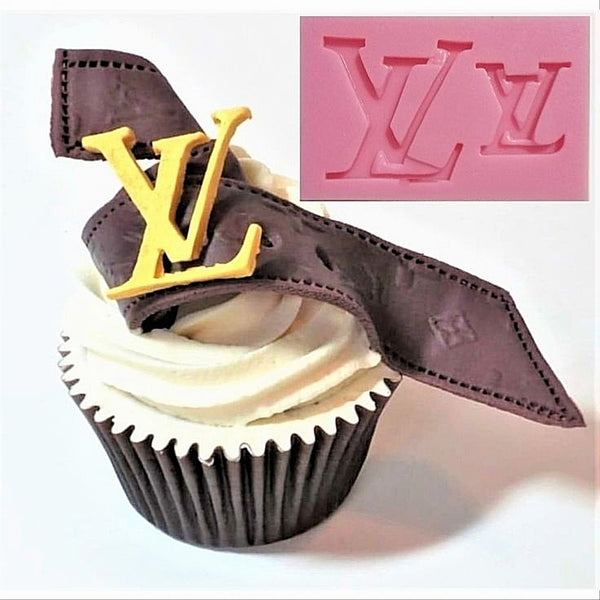 LOUIS VUITTON TEXTURE MAT - Louis Vuitton cupcake, LV cake logo