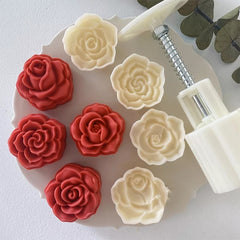 ROSES COOKIE/DIWALI SWEETS/MOON CAKES PLUNGER MOULD 4PCS