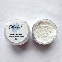 COLORFUL EDIBLE PEARL WHITE LUSTER DUST 5G