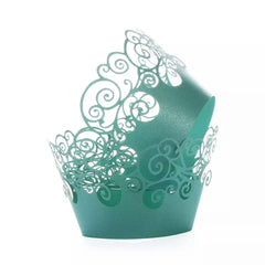 LASER CUT SWIRLS CUPCAKE CAGES/WRAPPERS - {12 Pcs}