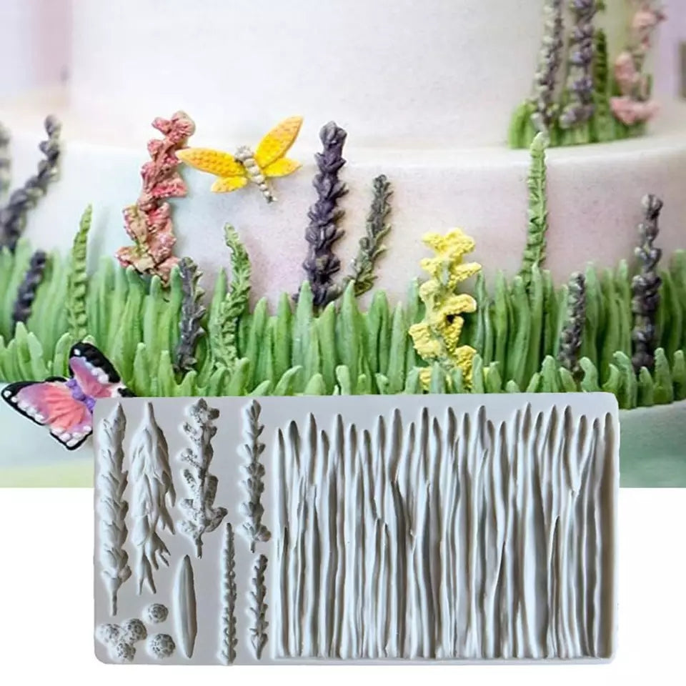 MEADOW WITH TALL GRASS & LAVENDER BORDER MOULD