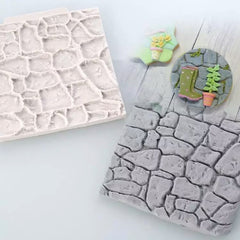 COBBLESTONE /MEDIEVAL STONE WALL TEXTURE/EMBOSSER MAT/MOULD