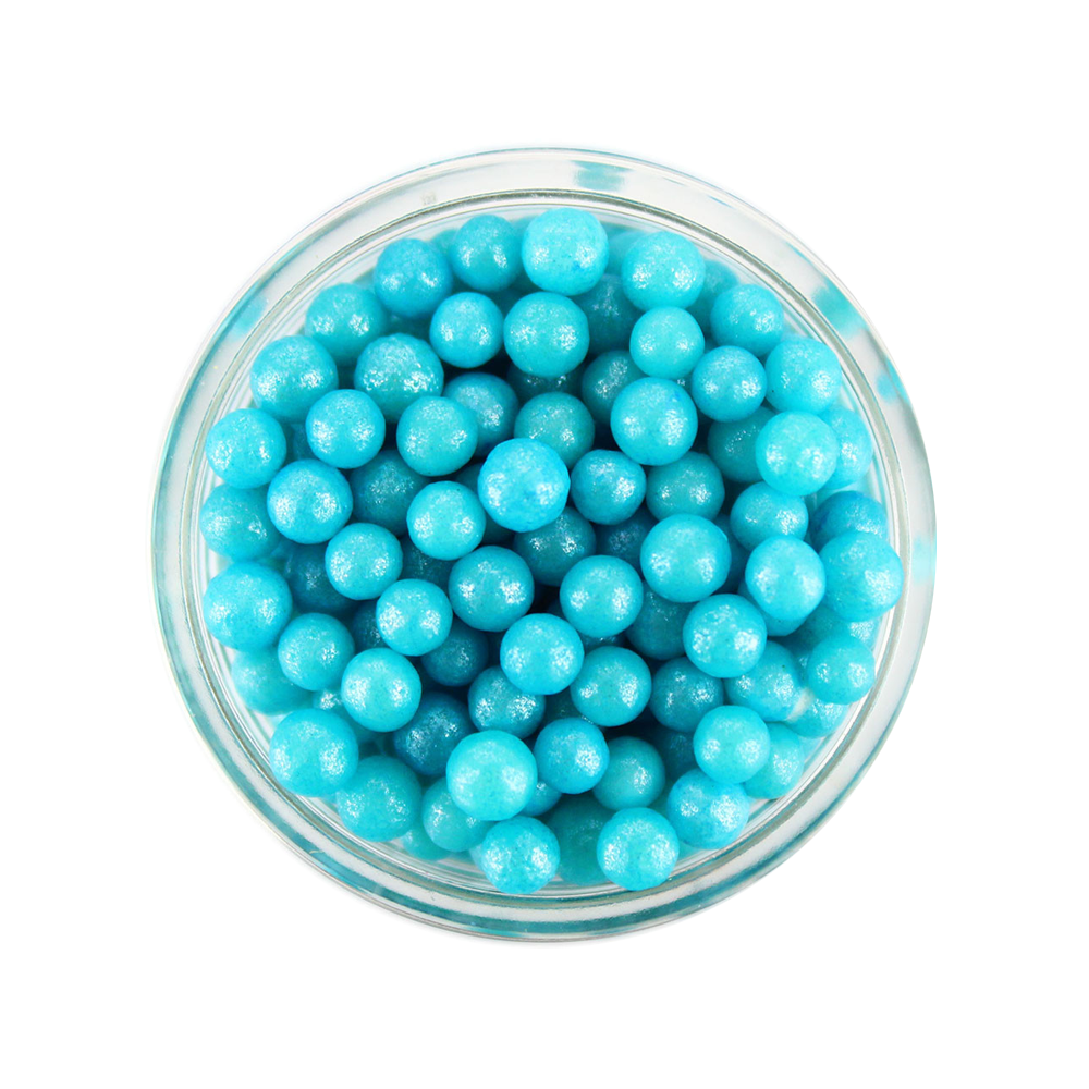 TURQUOISE BLUE SUGAR PEARLS 15 GMS