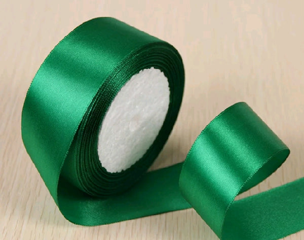 Green satin outlet ribbon