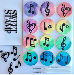 SWEET STAMP - MUSIC NOTES ELEMENTS