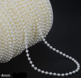 PEARLY WHITE RIBBON SINGLE 4 MM