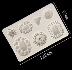 ASSORTED BROOCHES MOULD 7PCS