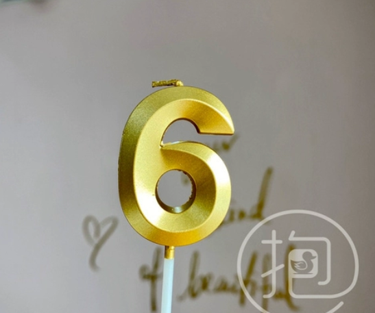 CLASSY GOLDEN HAPPY BIRTHDAY NUMBER CANDLES