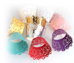 LASER CUT SCROLL CUPCAKE CAGES/WRAPPERS - {12 Pcs}