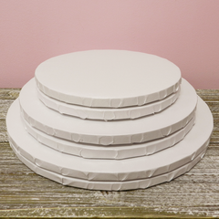 ROUND WHITE CAKE DRUMS/DOUBLE BOARDS (LOCAL)
