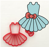 PLEATED DRESS WITH BOW CUTTER 1PCS