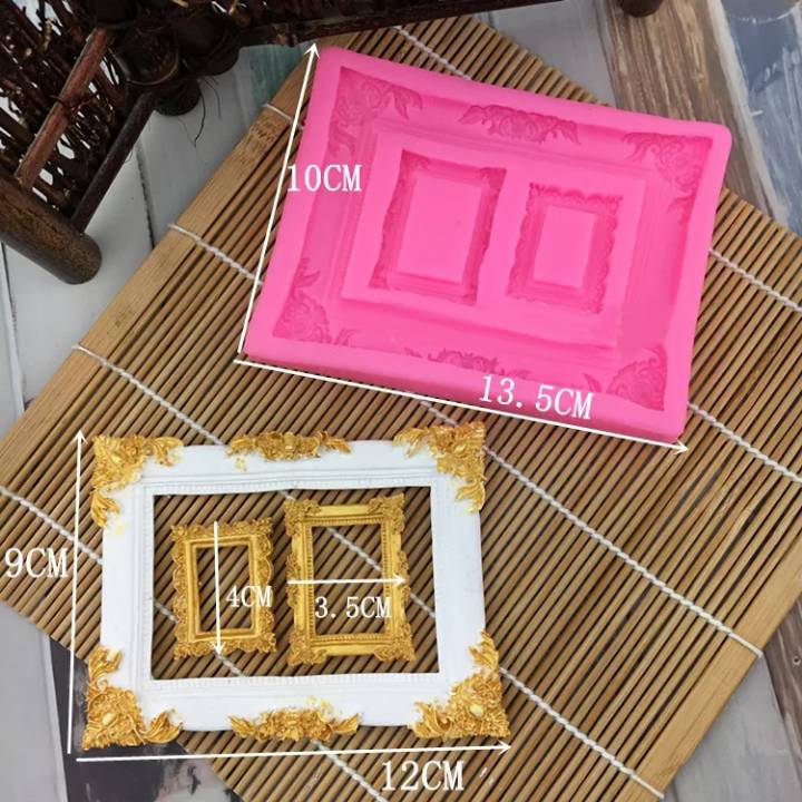 VICTORIAN PHOTO FRAME MOULD WITH MINI FRAMES